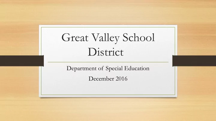 great valley school district