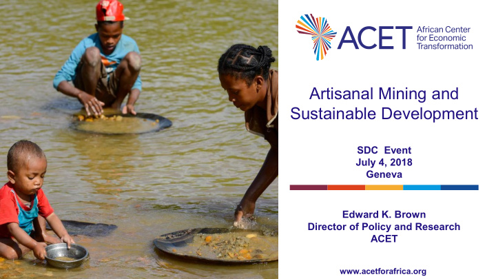 artisanal mining and sustainable development