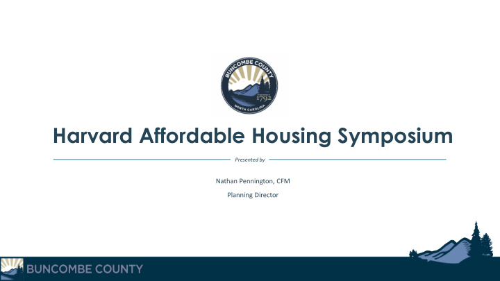 harvard affordable housing symposium