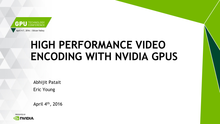 high performance video