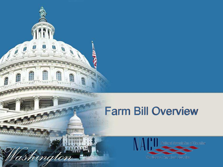 farm bill overview what is the farm bill