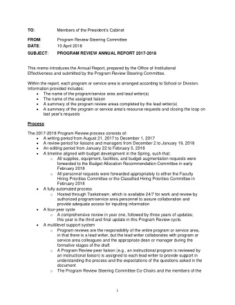 i  Office of Institutional Effectiveness provide a second level of support to lead writers. o
