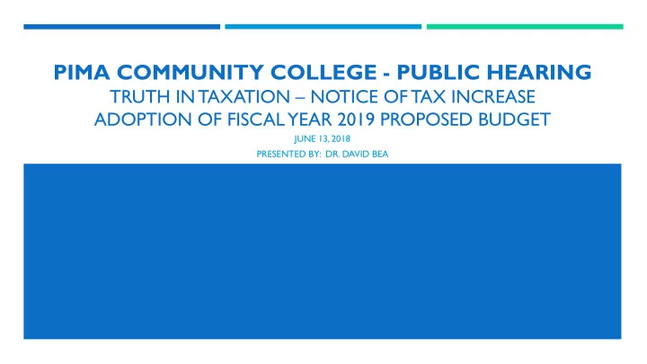 pima community college public hearing