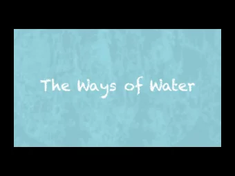A Sustainable Water Future  The Water Cycle Never Ends  Condensation  Transpiration  Evaporation