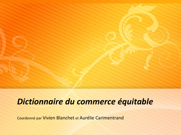 dictionnaire du commerce quitable