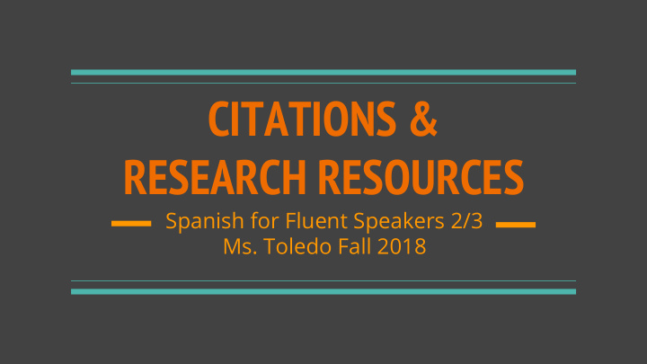 citations research resources