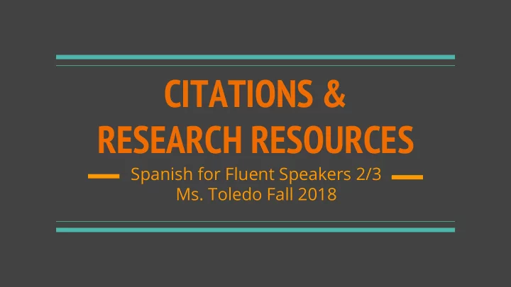 citations research resources
