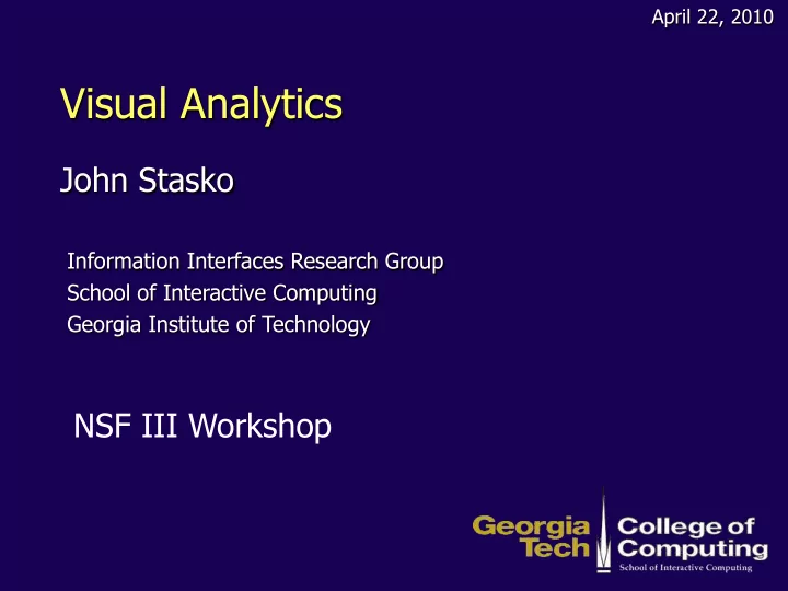 visual analytics