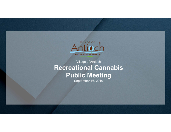 recreational cannabis public meeting