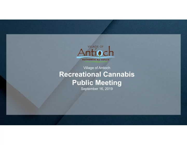 recreational cannabis public meeting