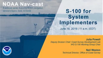 Agenda  What is S-100  What do I need from S-100  Product Specifications  S-100