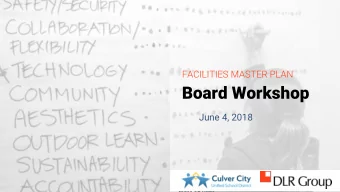 Board Workshop  June 4, 2018  INT  NTRODUCTION  Agenda  5 min  Introduction  5 min  District Wide