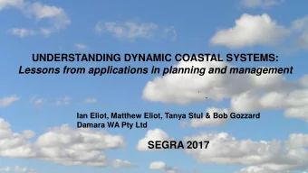 SEGRA 2017  AIM:  An aim of regional planning projects  undertaken by Damara WA has been to provide