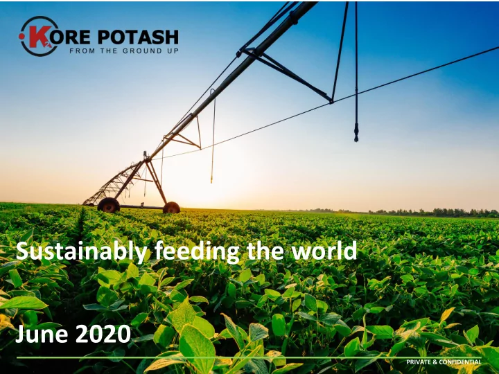 sustainably feeding the world june 2020