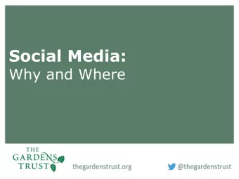 Social Media:  Why and Where  Questions  1. Why use social media?  2. What do you want to achieve?