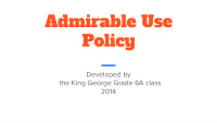 admirable use policy