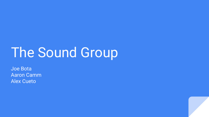 the sound group