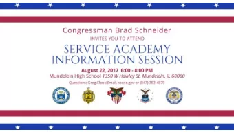 Wel  elcome  Pledge of Allegiance  National Anthem - Performed by the U.S. Army Band and