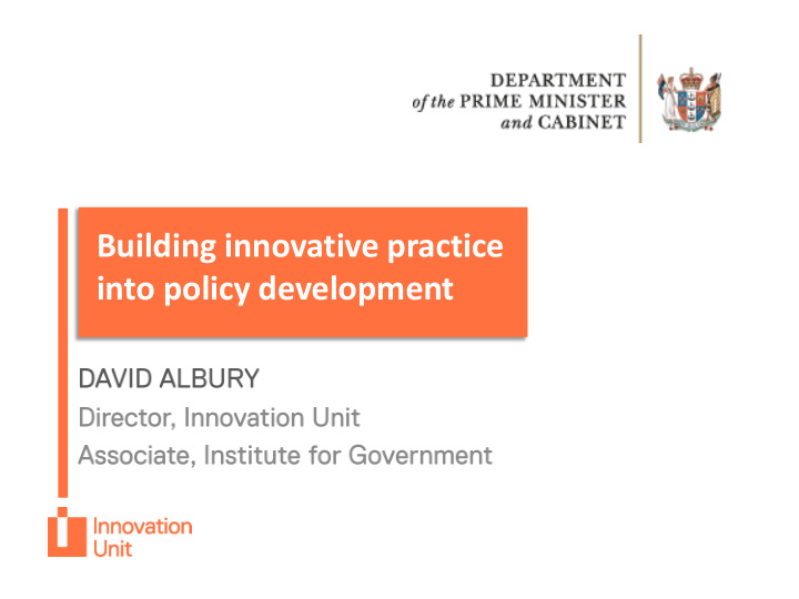 into policy development
