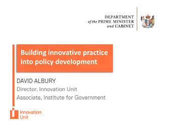 into policy development  FOUR  Q&amp;A  Compelling  case for  innovation  Shared and understood