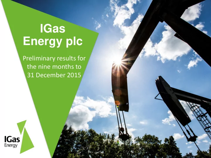 igas energy plc