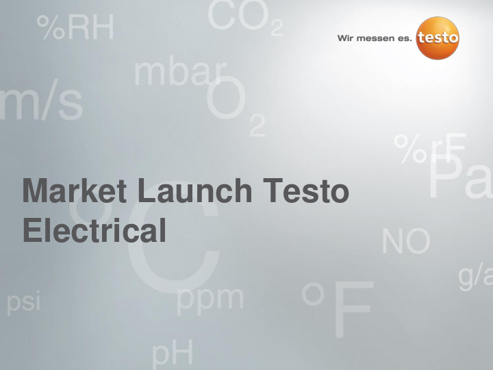 market launch testo