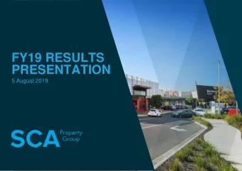 FY19 RESULTS  PRESENTATION  5 August 2019  slide  AGENDA  1.  OVERVIEW OF FY19 RESULTS  2.