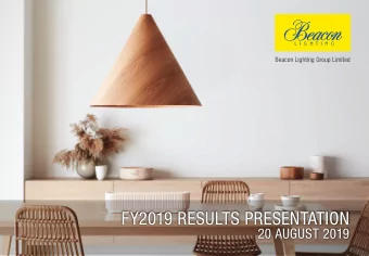 FY2019 RESULTS PRESENTATION  20 AUGUST 2019  CONTENTS  1  RESULTS OVERVIEW  2  FINANCIAL RESULTS  3