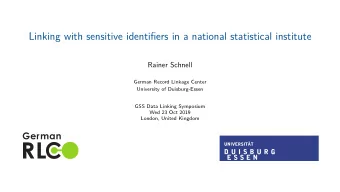 Using registers and administrative data in Official Statistics  Population covering databases