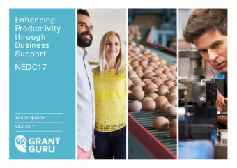 Enhancing  Productivity  through  Business  Support    NEDC17  Adrian S  pencer  OCT 2017  .2