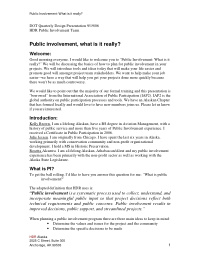 public involvement what is it really