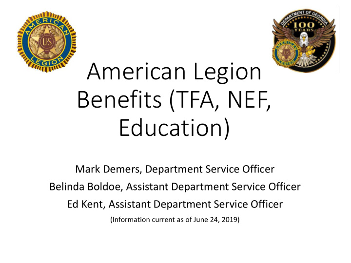 american legion benefits tfa nef