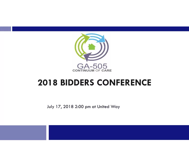 2018 bidders conference
