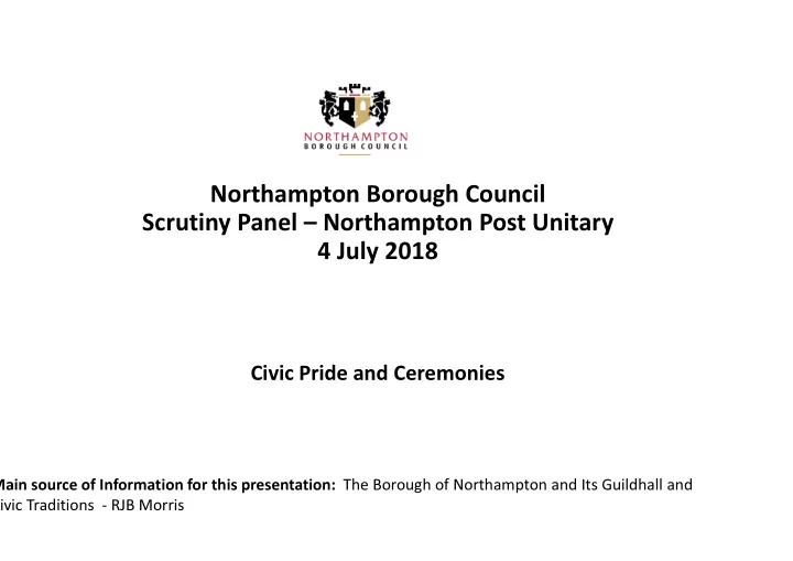 northampton borough council scrutiny panel northampton