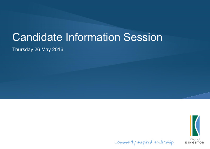 candidate information session