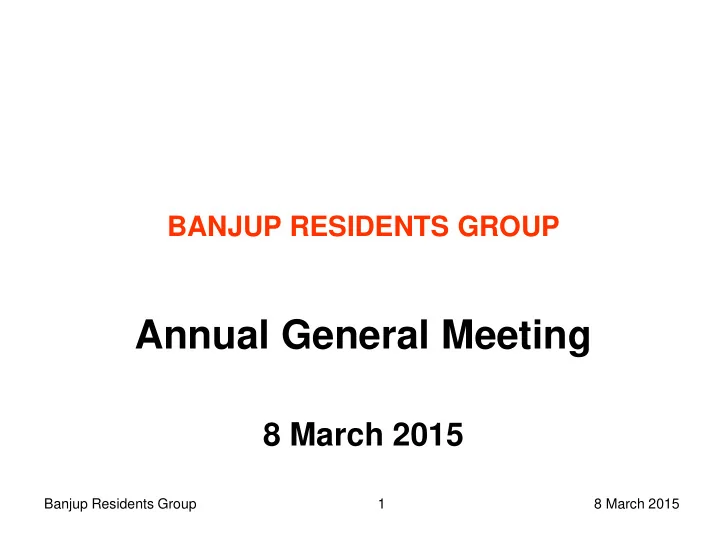 annual general meeting