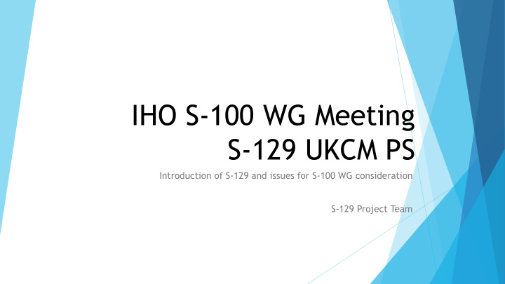 iho s 100 wg meeting