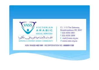 About VASS  Established in 1986  State  wide key service provider  Non  religious,