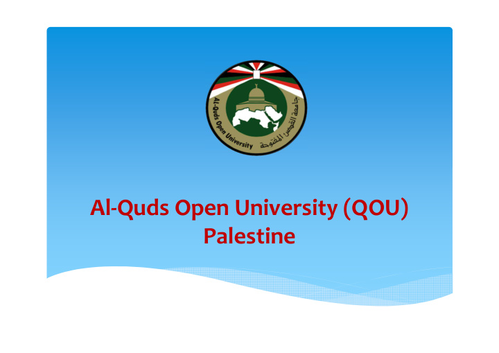 al quds open university qou palestine about qou