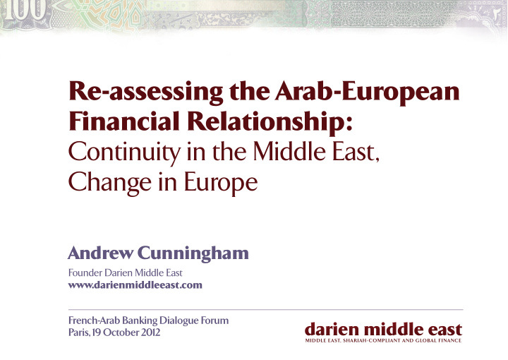 re assessing the arab european