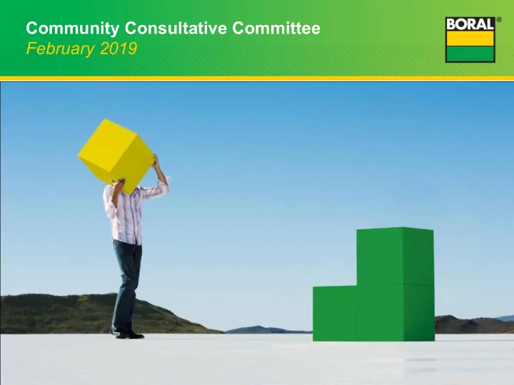 community consultative committee february 2019 agenda