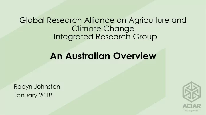 an australian overview