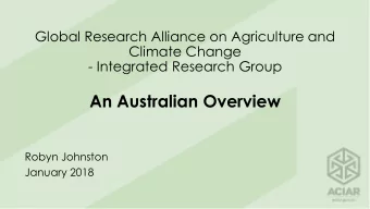 An Australian Overview  Robyn Johnston  January 2018  Australias Nationally Determined