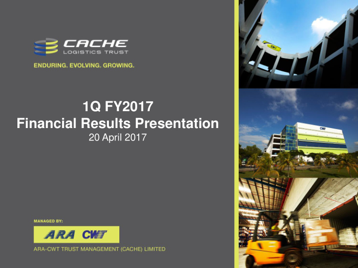 1q fy2017 financial results presentation