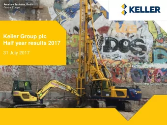 Keller Group plc  Half year results 2017  31 July 2017  Road traffic accident  South Africa  4