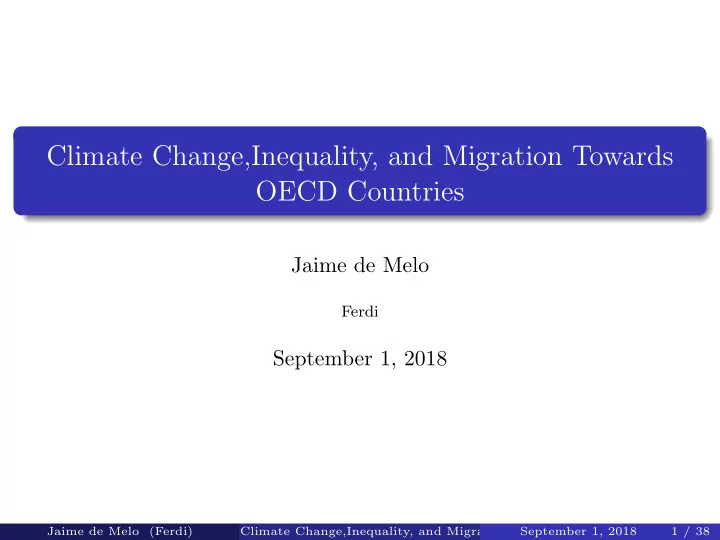 climate change inequality and migration towards oecd