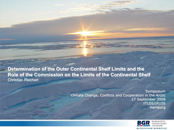 determination of the outer continental shelf limits and