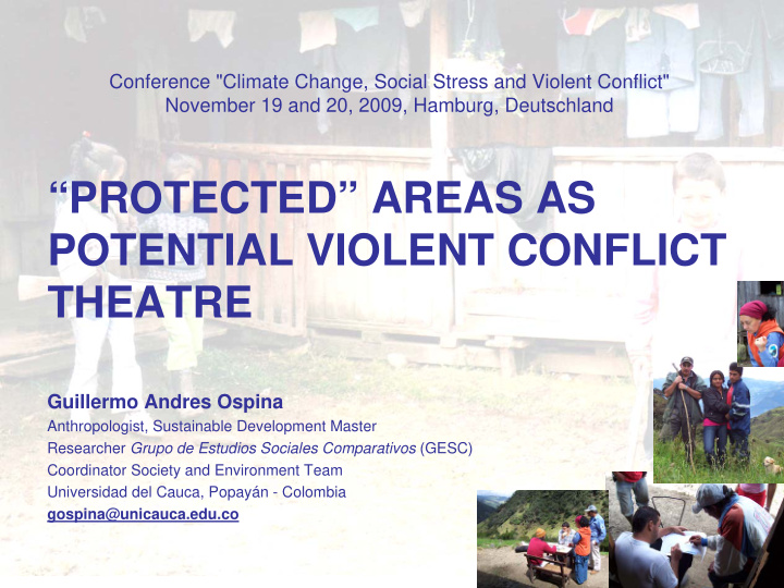 protected areas as potential violent conflict theatre