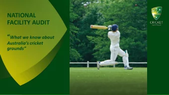 NATIONAL  FACILITY AUDIT  What we know about  Australias cricket  grounds  444k  Club
