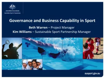 WHAT ARE THE CHALLENGES?  The sports market place is  changing at a fast rate...   Competitive